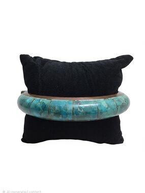 Jay King Turquoise Inlay Bangle Bracelet